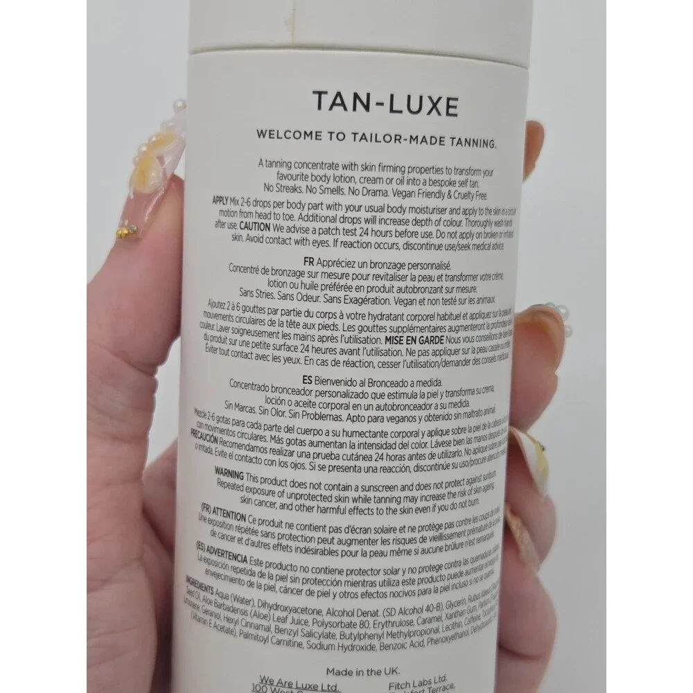 Tan-Luxe The Face Illuminating Self-Tan Drops Medium-Dark Tanner 1.01 oz NEW - Picture 5 of 7